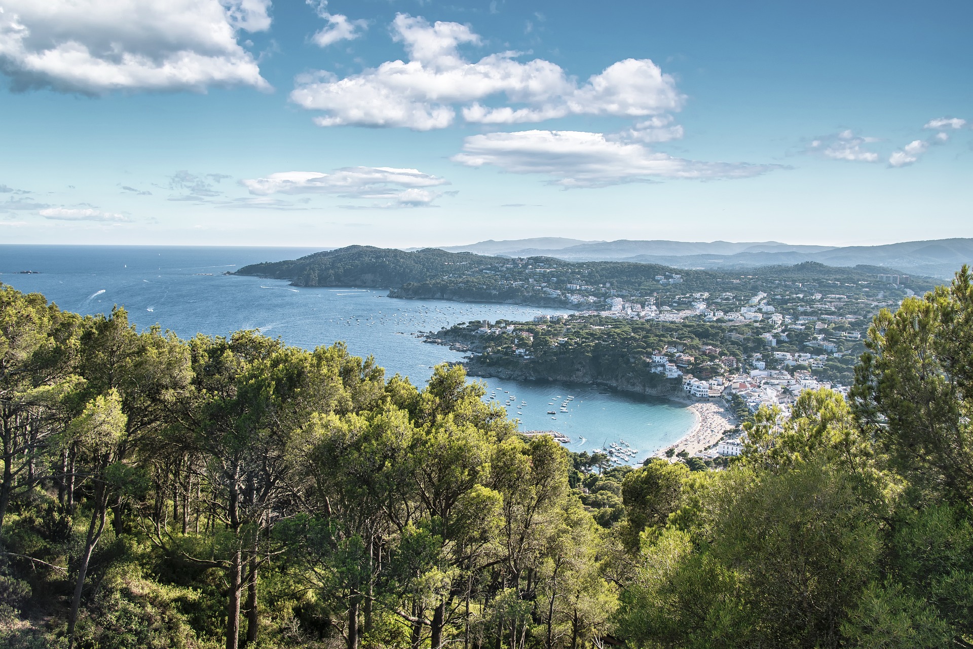 Panorama vue mer en Espagne